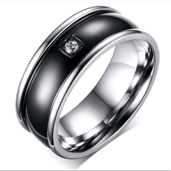 Other - Men&Women Stainless Steel Titanium Band black Ring
